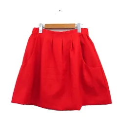 アナトリエ ANATELIER スカート フレア ミニ ギャザー シンプル 38 レッド 赤 /KT26のサムネイル
