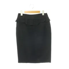 レッド ヴァレンティノ RED VALENTINO タイトスカート フリル 膝丈 38 ブラック /ES ■GY62のサムネイル