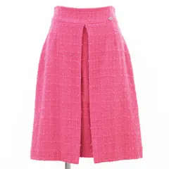 SALE【美品】CHANEL シャネル スカート モヘアブレンド P36414 サイズ 38 レディース COCOマーク ロゴ チャーム ツイード ボトムス ピンク 桃色 フランス製 カール・ラガーフェルド期のサムネイル