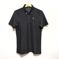 Calvin Klein golf カルバンクライン ゴルフ ロゴ刺繍 半袖 メッシュ ポロシャツ ブラック Ｍサイズ 美品のサムネイル