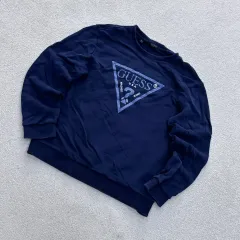 L ゲス メンズ CHECK 三角ロゴ スウェット Tシャツ 0610Eのサムネイル
