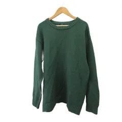 アイテムズ アーバンリサーチ ITEMS URBANRESEARCH ニット カットソー L 緑 グリーン 無地 ラウンドネック 長袖 /KK ■ECC007のサムネイル