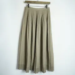 国内正規 ISSEY MIYAKE イッセイ ミヤケ wool blend pleated cutwork skirt プリーツ カット ワーク スカート IM04FG934 茶系1 4974Q★4のサムネイル