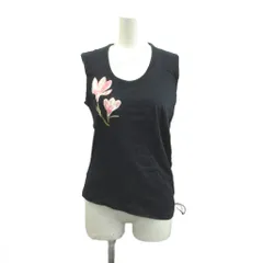 ポールスミスウィメン Paul Smith WOMEN タンクトップ M 紺 ネイビー 花柄 ラウンドネック ノースリーブ /CR ■GY08のサムネイル