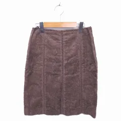 ボディードレッシング BODY DRESSING タイト スカート ひざ丈 起毛 サイドジップ 9 茶 ブラウン /TT32のサムネイル