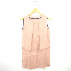 セレーヌデプト SERENE Dept. ワンピース 膝下丈 丸首 プルオーバー 薄手 無地 シンプル ノースリーブ 1 ピンク /TT4のサムネイル