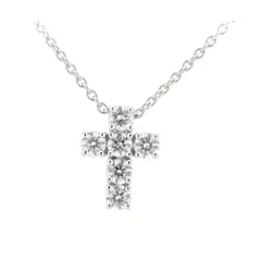 DEBEERS デビアス ダイヤモンド クロス ネックレス K18WG(18金 ホワイトゴールド) 質屋出品のサムネイル