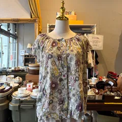要S　【東あずま店　併売品】　LIBERTY リバティ　Amour　アムール　ブラウス シャツ トップス　レディース　blouse　shirt　Tops　ladies　前開きのサムネイル