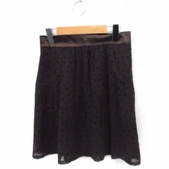 シンシアローリー CYNTHIA ROWLEY スカート ハート柄 ギャザー ミニ ジップ 2 ブラウン 茶 /FT10のサムネイル