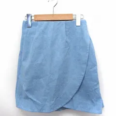 フラワー FLOWER スカート 台形 ミニ 無地 シンプル コットン 綿 ブルー 青 /FT18のサムネイル