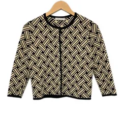 Max Mara(マックスマーラ) カーディガン サイズS レディース新品同様  - ベージュ×黒のサムネイル