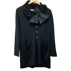 YUKITORII(ユキトリイ) カーディガン サイズ38 M レディース美品  黒 長袖/リボン/INTERNATIONALのサムネイル