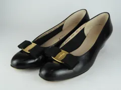 【USED/C】SalvatoreMaraサルヴァトーレフェラガモ ヴァラリボンパンプス ブラック 6 1/2C(23.5cm~24cmくらい)のサムネイル