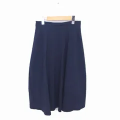 デビュー ド フィオレ Debut de Fiore フレア スカート ロング 薄手 無地 シンプル 38 ネイビー 紺 /TT7のサムネイル