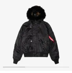 STUSSY x ALPHA INDUSTRIES N-2B ショート ウェスト パーカ ブラックのサムネイル