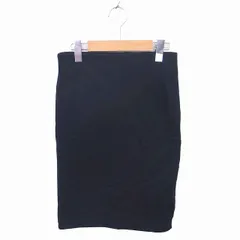 スピック＆スパン ノーブル Spick&Span Noble タイト スカート ひざ丈 裏起毛 サイドジップ 綿 コットン 36 黒 ブラック /TT11のサムネイル