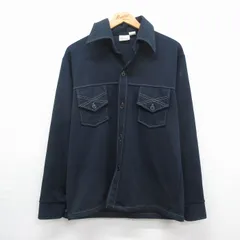 L/古着 シアーズ 長袖 シャツ ジャケット メンズ 70年代 70s ネイビー 26jul27のサムネイル