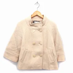 エニィファム anyFam ジャケット アウター スタンドカラー ニット ウール ダブル タック 3 ベージュ /NT22のサムネイル