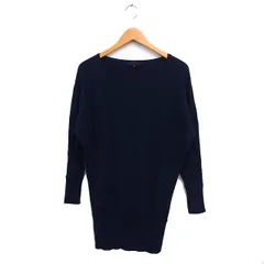 アイシービー iCB カシミヤブレンド ニット チュニック 長袖 ボートネック ドルマン ウール S ネイビー 紺 /FT40のサムネイル