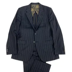 69L17 Paul Smith LONDON ポールスミス シングルスーツジャケット ストライプ柄 ロロピアーナ生地 M2 ブラック メンズ 男性用u02tのサムネイル