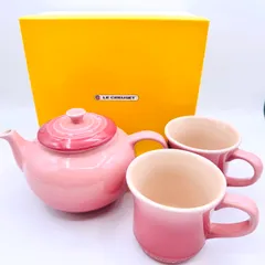 【倉吉店】未使用品 食器 Le Creuset ル・クルーゼ ティーポット&マグ セット ローズクオーツ 【426】のサムネイル