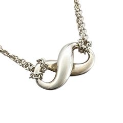 完美品】TIFFANY ネックレス インフィニティ ダブルチェーン シルバー