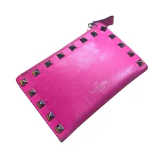 VALENTINO ヴァレンシティノ ロックスタッズ 二つ折り財布 ピンク レディースのサムネイル