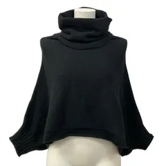 ヨウジヤマモト 七分袖セーター サイズ2 M レディース美品  - 黒 タートルネック/変形デザイン/ショート丈/アームウォーマー付きのサムネイル