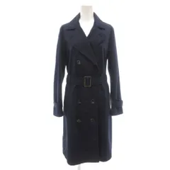 シューラルー SHOO・LA・RUE トレンチコート ロング丈 M 紺 ネイビー ダブルブレスト ベルト付き /IB ■ECF007のサムネイル