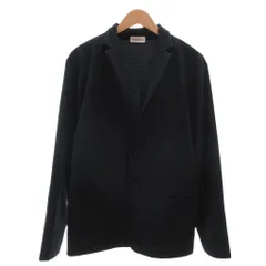 ムッシュニコル monsieur NICOLE 美品 テーラードジャケット 上着 50 ダークネイビー シアサッカー調 長袖 2つボタン /NX ■ECF007のサムネイル