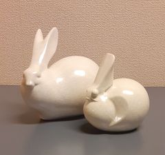 大倉陶園 うさぎ 置物 2個セット - メルカリ