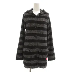 ソニア ソニアリキエル SONIA SONIA RYKIEL カーディガン フード ボーダー 38 黒 ブラック グレー /ML ■ECF007のサムネイル