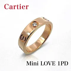 【中古特価】 Cartier カルティエ ミニ ラブ リング 750 PG ダイヤモンド #49 4.1gのサムネイル