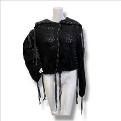 参考上代60,500円 VIVIANO 25SS Cropped Printed Denim Jacket 