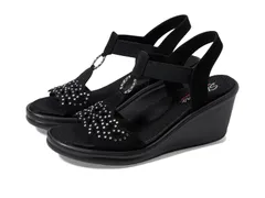 スケッチャーズ レディース シューズ ヒール SKECHERS Rumblers Queen B Black ブラックのサムネイル