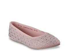 スケッチャーズ レディース シューズ パンプス Skechers Cleo Point Gleam N Glow Flat Rose Pink ピンクのサムネイル