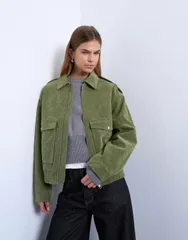 トップショップ レディース アウター ジャケット・ブルゾン キルティング スエード ジャケット Topshop faux suede quilted lined bomber jacket withのサムネイル