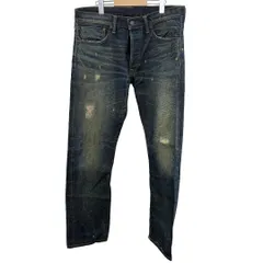 ダブルアールエル RRL ダメージ デニムパンツ RN#41381 ブルー メンズのサムネイル