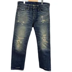 ダブルアールエル RRL ダメージ デニムパンツ RN#41391 ブルー メンズのサムネイル