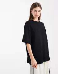エイソス レディース トップス Tシャツ ASOS DESIGN softouch cuproversized tshirt Black ブラックのサムネイル