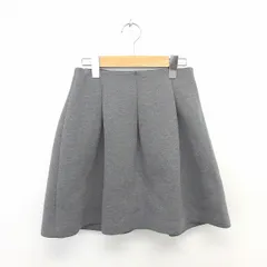 アナトリエ ANATELIER スカート フレア ミニ 無地 シンプル バックジップ 36 グレー 灰 /TT23のサムネイル
