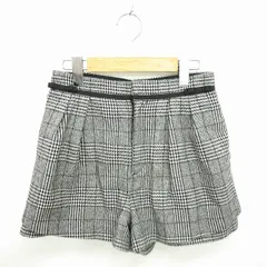 リランドチュール Rirandture パンツ キュロット ショート 千鳥格子 ジップフライ ウール混 1 グレー ブラック 灰 黒 /TT21のサムネイル