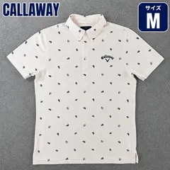 Callaway キャロウェイ 半袖ポロシャツ Mピンク系 総柄 ゴルフ ボタンダウン メンズのサムネイル