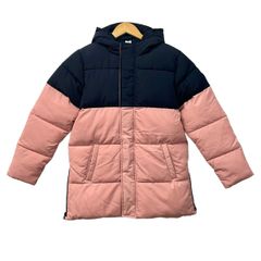PETIT BATEAU(プチバトー) ブルゾン サイズ150/72 レディース美品  - ダークネイビー×ライトピンク 長袖/中綿/冬