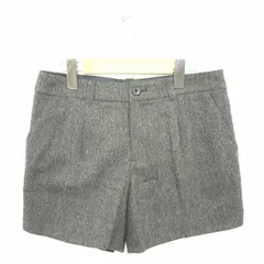 アンタイトル UNTITLED パンツ キュロット ショート ジップフライ ヘリンボーン柄 ウール 2 チャコールグレー 灰 /TT13のサムネイル