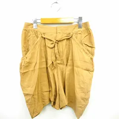 アンタイトル UNTITLED キュロット パンツ ボトムス フレア 無地 紐 リボン ひざ丈 2 ベージュ 薄茶 /MT21のサムネイル