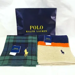 未使用★タグ付き POLO RALPH LAUREN ラルフローレン ハンドタオル 2枚セットのサムネイル