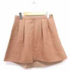 ボンメルスリー BON MERCERIE スカート フレア ミニ 無地 ウール 38 キャメル 茶 /FT37のサムネイル