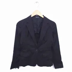 コムサデモード COMME CA DU MODE ジャケット アウター テーラード 背抜き 薄手 無地 シンプル 9 黒 ブラック /TT12のサムネイル