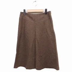ジェイクルー J.CREW フレアスカート ロング ツイード ウール 2 ブラウン 茶 /FT25のサムネイル